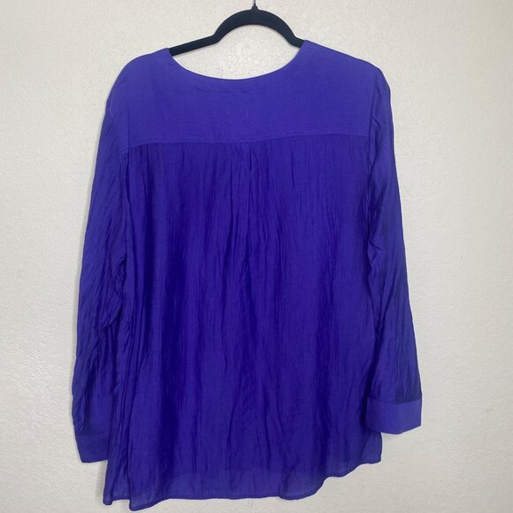 Chicos Button Up Blouses Lot Of 2 Womens Size 3 (US XL) Sheer Lightweight Roll T - Picture 5 of 15